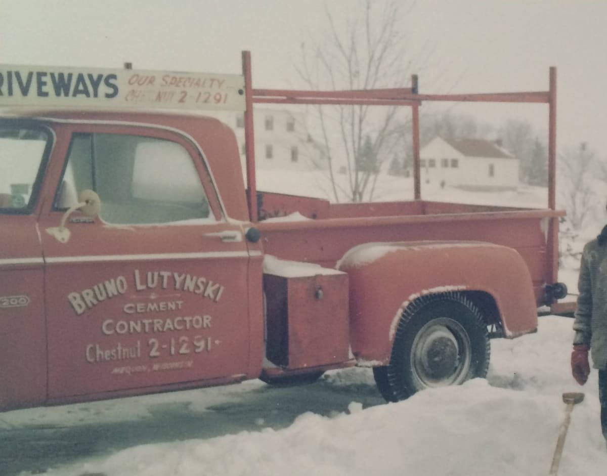 Bruno Lutynski's iconic red truck - a symbol of our family business legacy