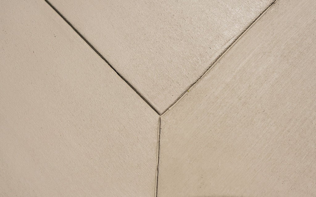 Aerial view of concrete sidewalk